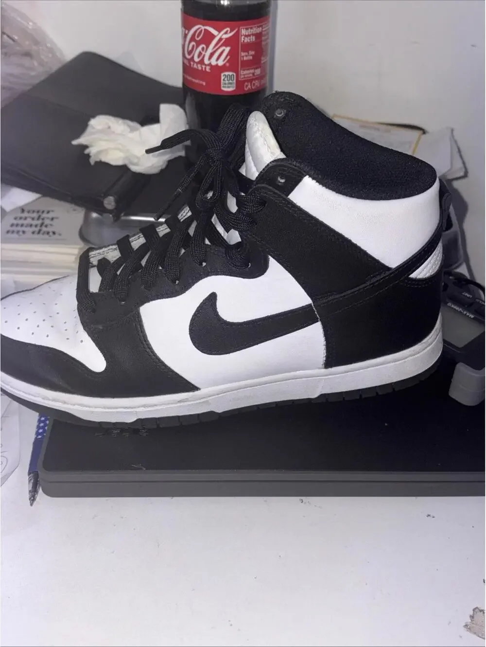 Nike Dunk High Retro White/Black - Total‎ Orange Panda (2021/2024) - Mens Size 8